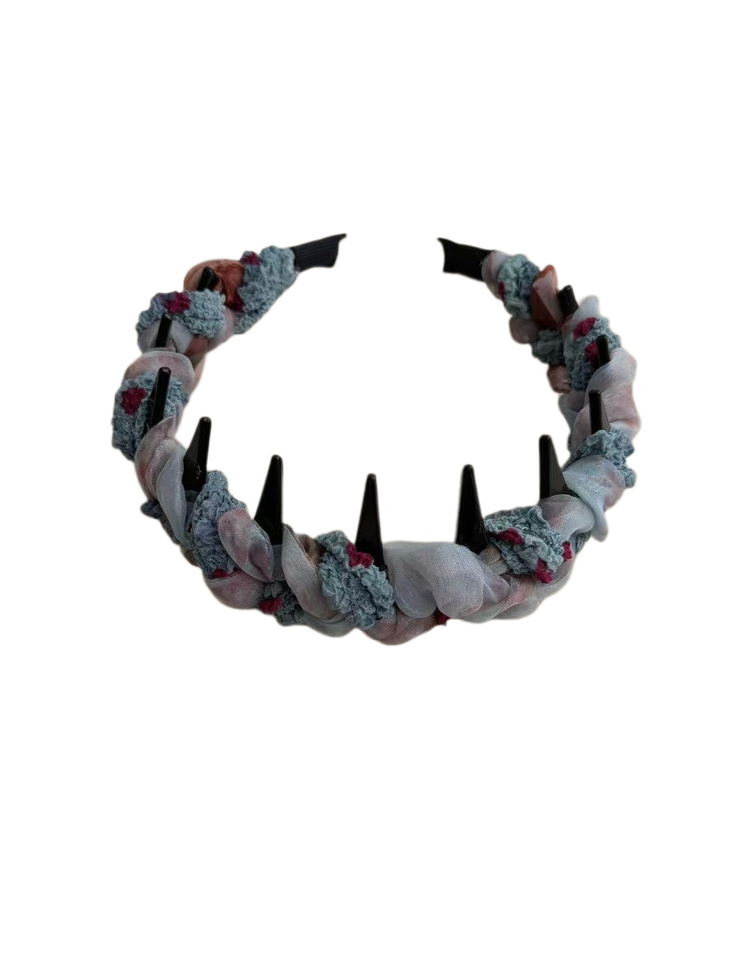 Gifty - Pleated Mesh Woven Style Teeth Headband