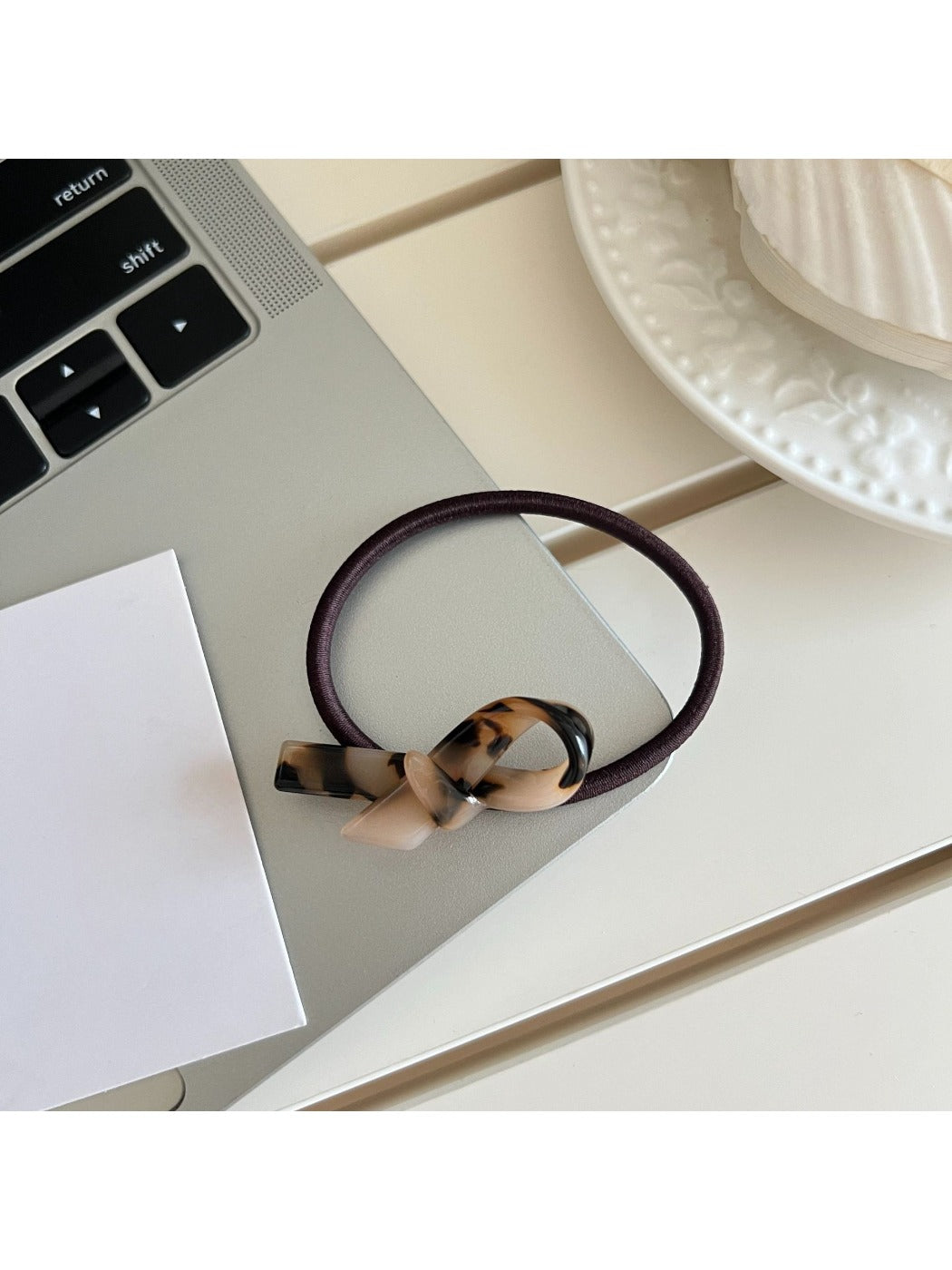 Gifty - High-Stretch Acetate Bow Hair Tie