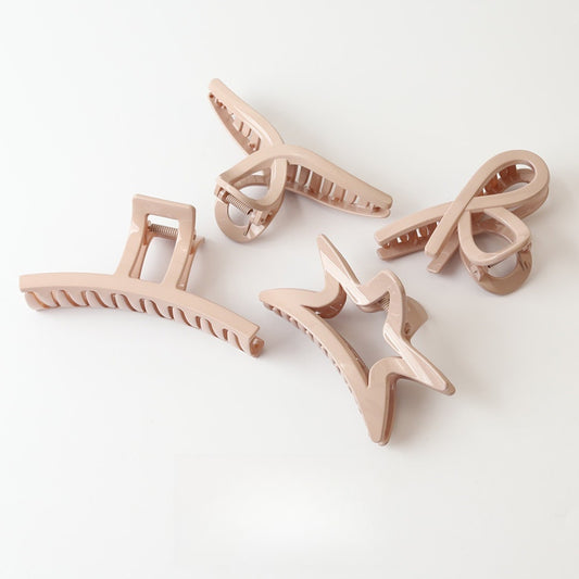 Beau - Pink Geometric Shape Claw Clip