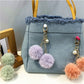 Keypus - Colorful Plush Pompom Bag Charm Keychain
