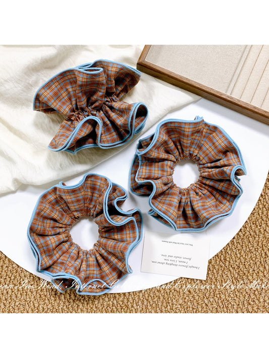 Gifty - Four-layer Plaid Pleated Hair Ring