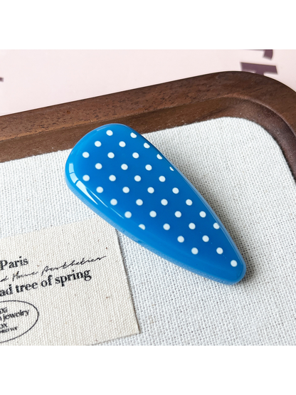 Beau - Polka Dot Candy Color Acetate Duckbill Hair Clip