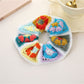 Gifty - Chunky Knit Scrunchie with Floral Design Hair Ties