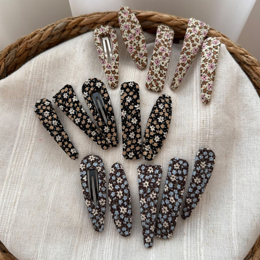 Beau - Floral Pattern Fabric Hair Clip