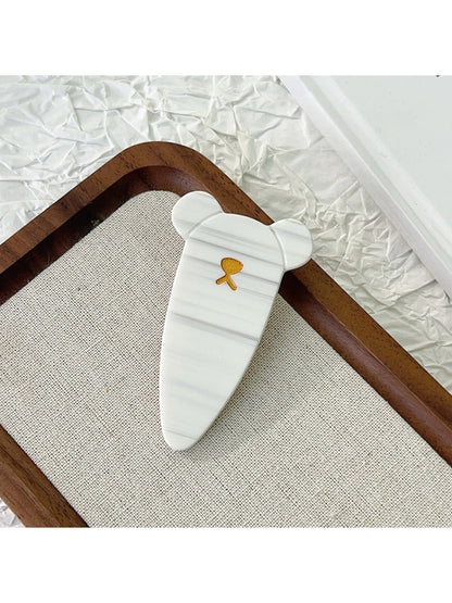 Beau - Oval Bear Shaped Acetate Hair Clip