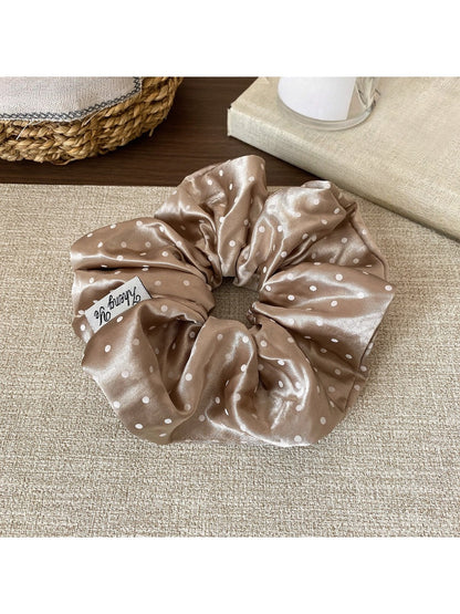 Gifty - Satin Polka-Dotted Scrunchie