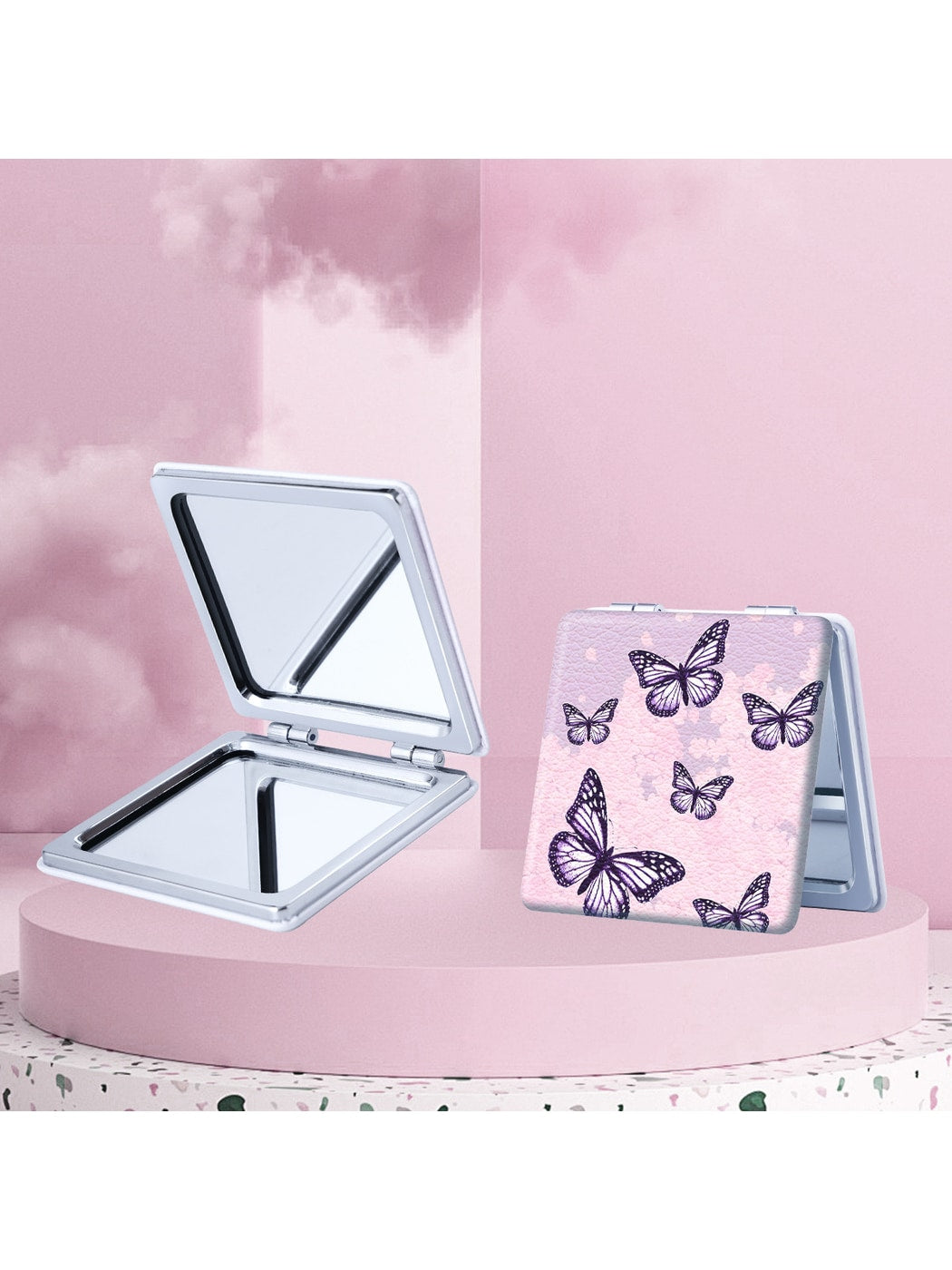 Mirroray - Butterfly Print Foldable Makeup Mirror