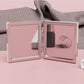 Mirroray Tulip Patterned Square Vanity Face Mirror color options including White