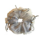 Side view of Gifty tulle ribbon bow scrunchie showing layered bow design