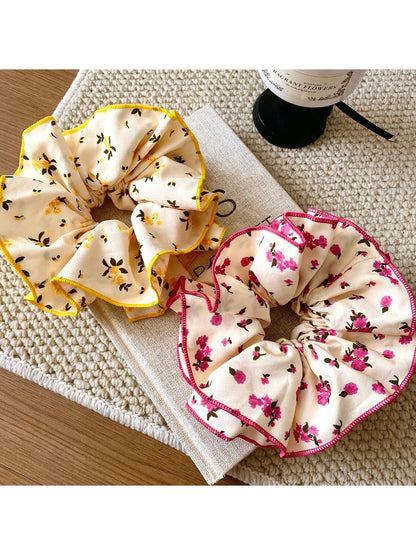 Gifty - Floral Print Double Layer Scrunchie Sweet
