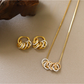 Earedge - Round Layered Alloy Geometric Earrings