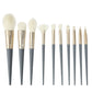 Smoosh 10 Piece Blue Makeup Brush showing plaid pattern