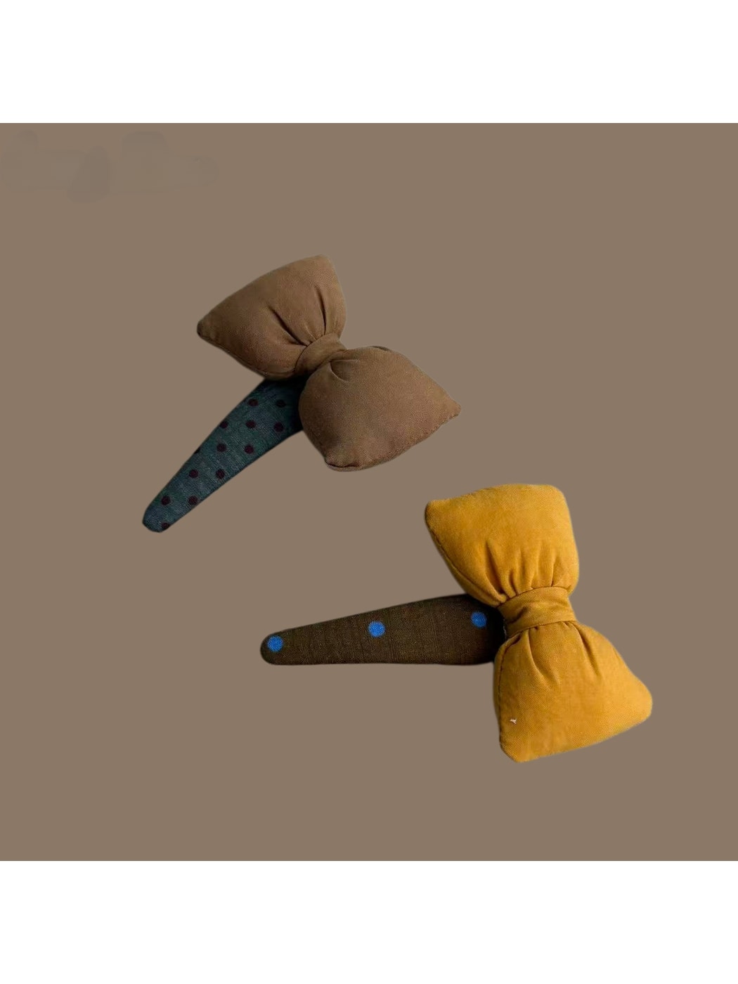 Beau - Vintage Polka Dot Fabric Bow Hair Clip