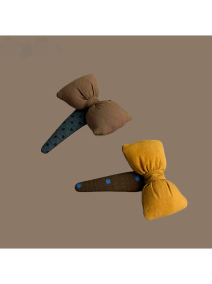 Beau - Vintage Polka Dot Fabric Bow Hair Clip