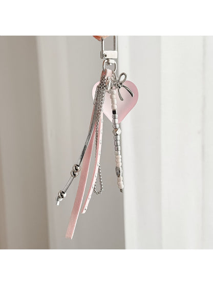 Keypus - Decorative Heart Pendant Chain Keychain