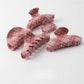 Beau - Pink Checkered Multi Shape PVC Claw Clip