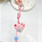 Keypus - Heart Pendant Bag Charm Alloy Cord Loop Keychain