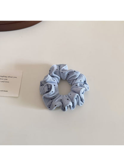 Gifty - Polka Dot Ruffled High Elastic Fabric Scrunchie