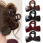 Beau - Medium Bow Accent Plastic Hair Claw Clip