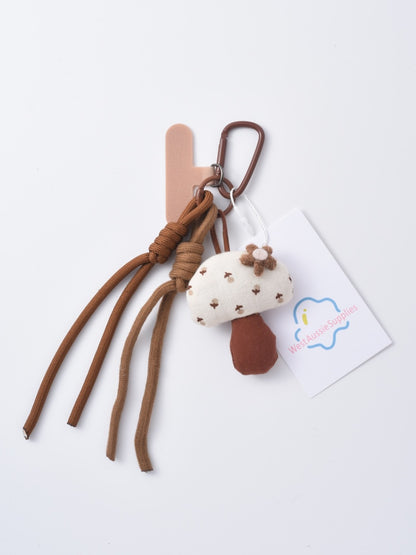 Keypus - Floral Patterns Colorful Mushroom Keychain