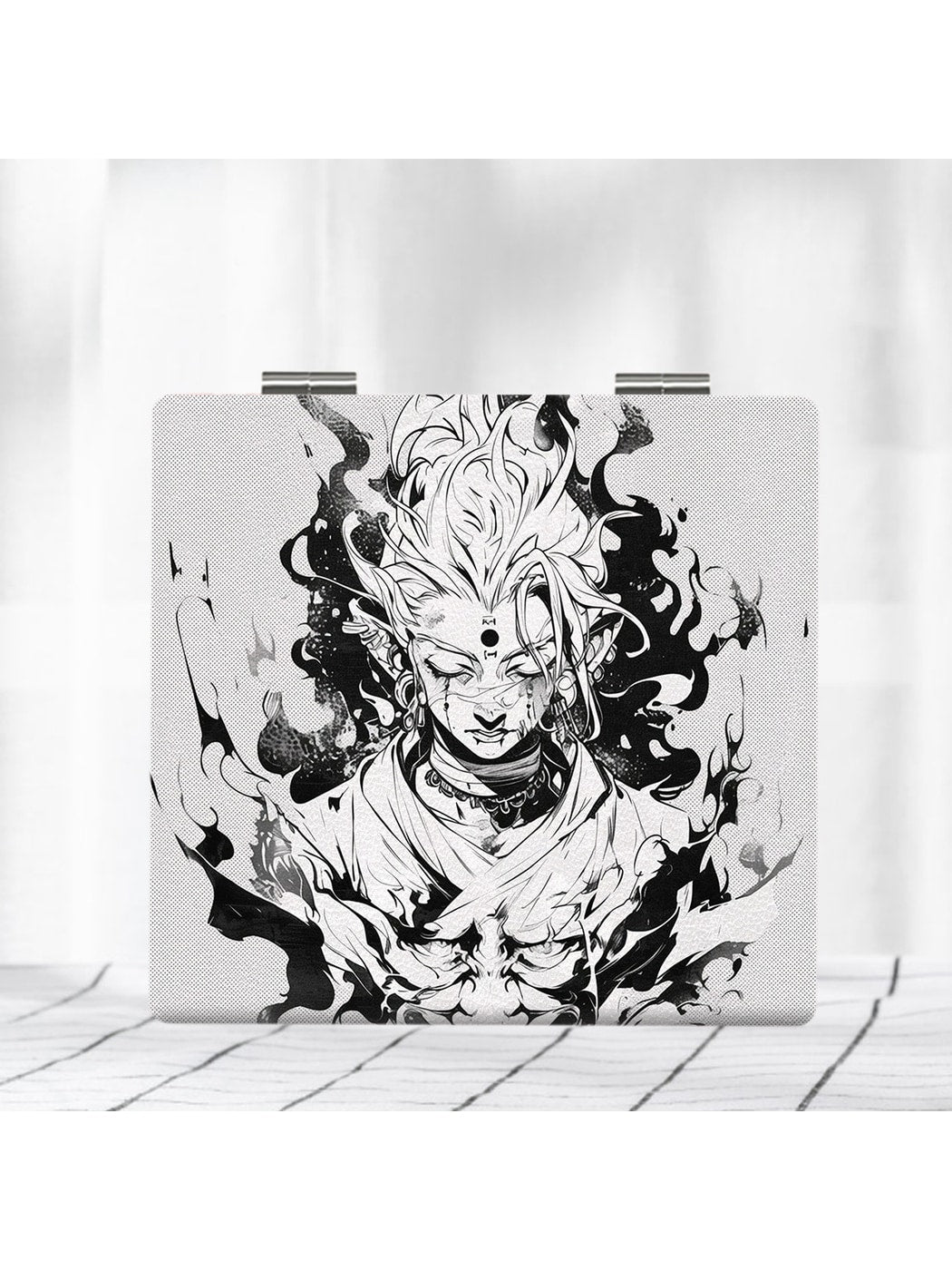 Mirroray - Gothic Skull Print Portable Folding Mirror