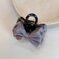 Beau - Double Bow Satin Look Claw Clip