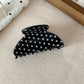 Beau - Polka Dot Fan Shape Acetate Claw Clip
