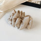 Beau - Pleated Cross Detail Polyester Banana Clip