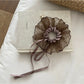 Gifty - Polka Dot Bow Ribbon Mesh Look Scrunchie