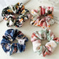 Gifty - Large Floral Satin Fabric Hair Scrunchie