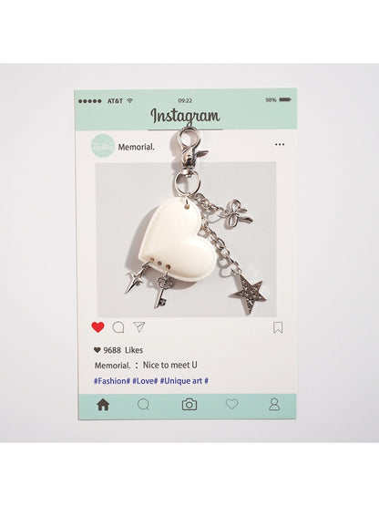 Keypus - Butterfly Heart Shaped Bag Pendant