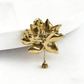 Brovia - Vintage Lotus Flower Leaf Brooch Pin