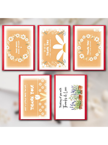 Carduria - Floral Pattern Thank You Greeting Card