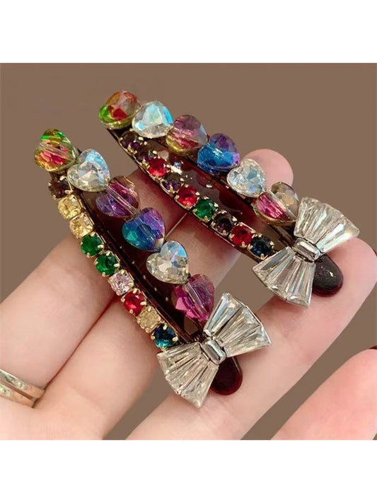 Beau - Heart-Shaped Bow Hair Clip