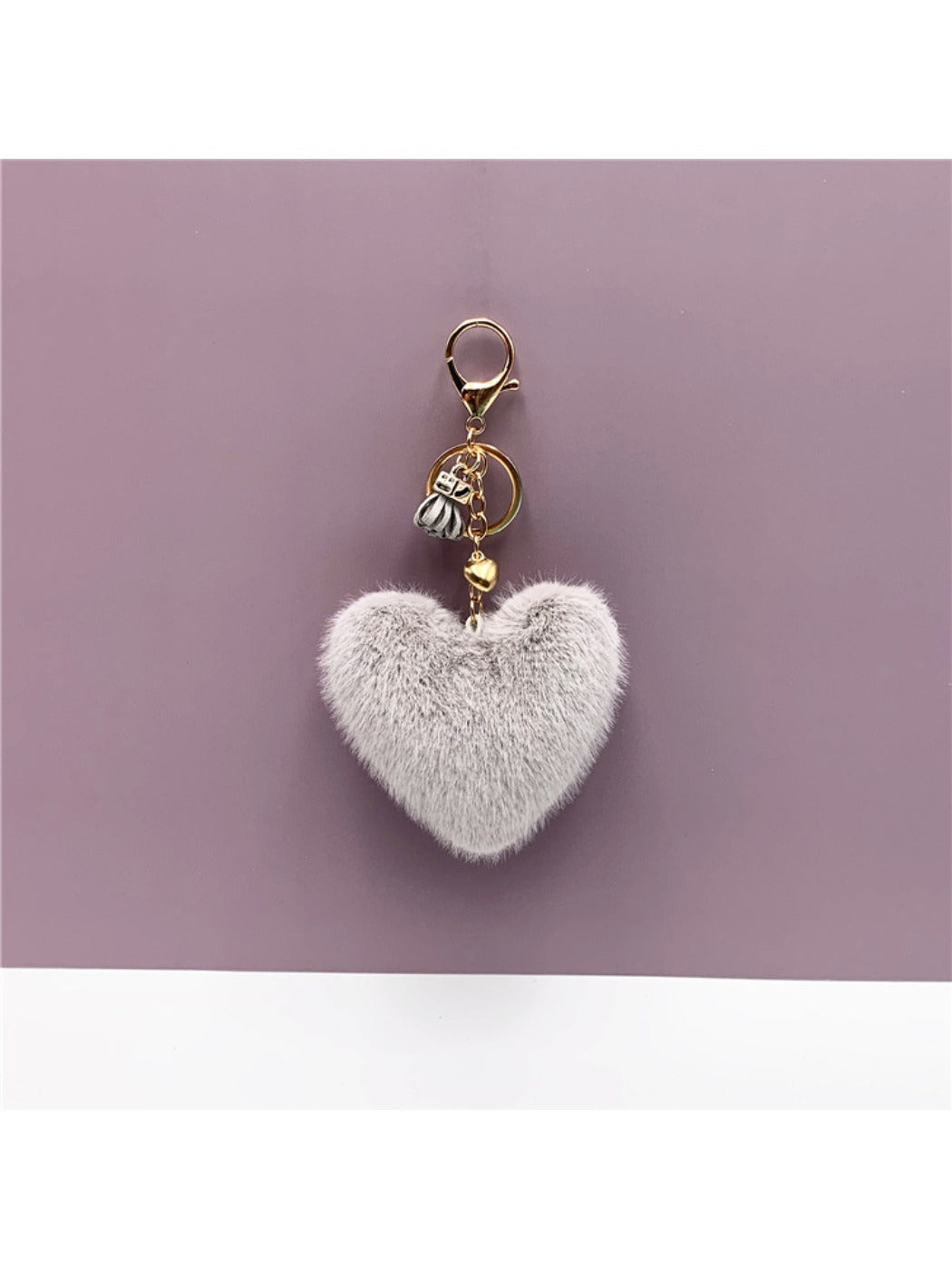 Keypus - Plush Heart Shaped Bag Charm Keychain
