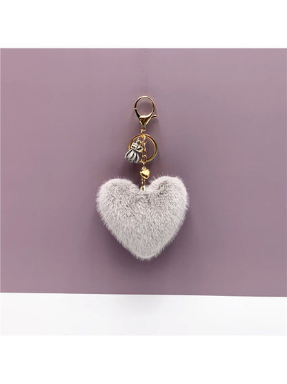 Keypus - Plush Heart Shaped Bag Charm Keychain