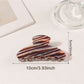 Beau - Striped Half Round Hair Claw Clip