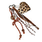 Keypus - Leopard Heart Bow Bag Charm Alloy Keychain