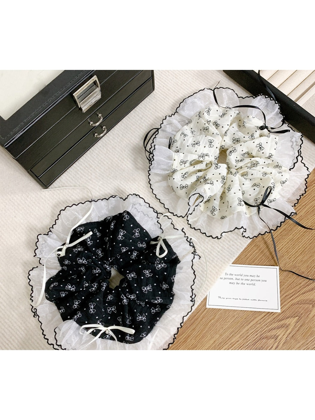 Gifty - Elegant Bow Pattern Scrunchies for Women Lace