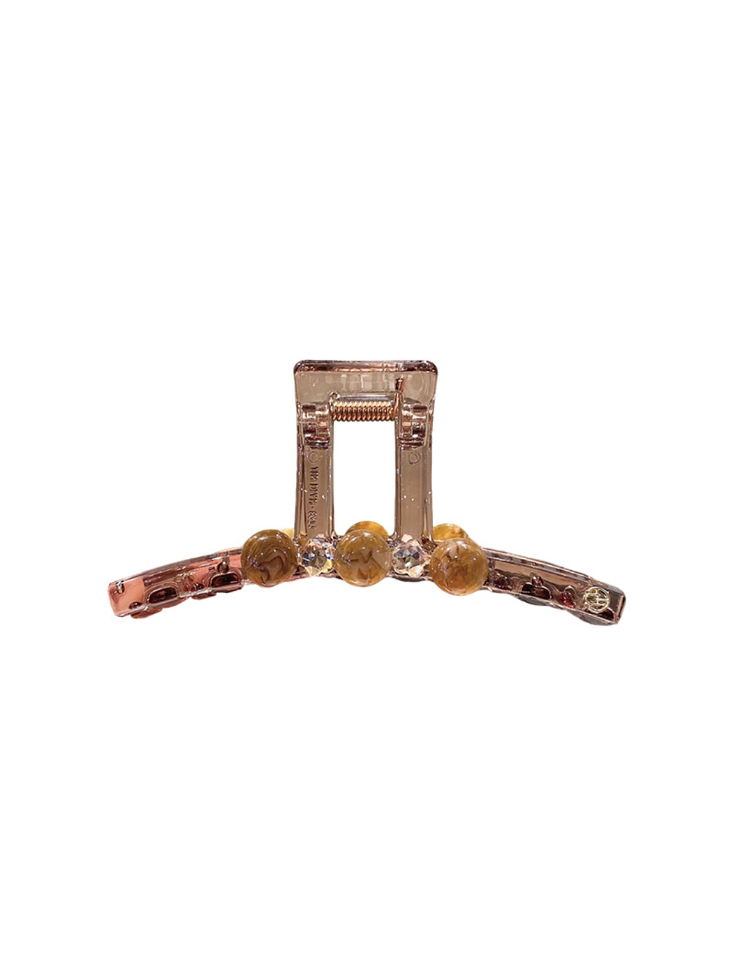 Beau - Transparent Beaded PVC Alloy Claw Clip