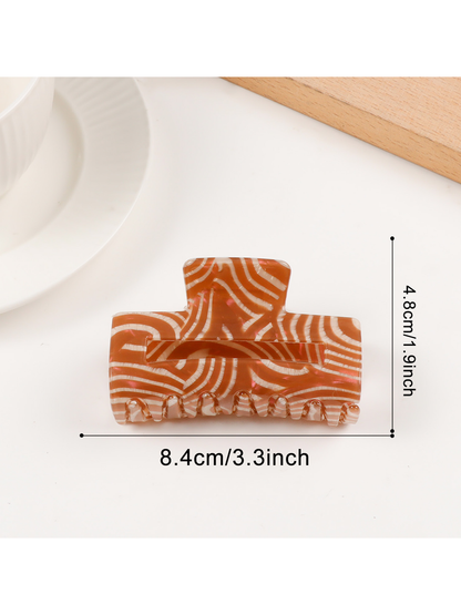 Beau - Rectangular Vintage Style Acrylic Claw Clip
