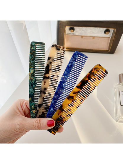 Camerow - Vintage Marble Hair Comb Stylish Acetate