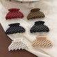 Beau - Polka Dot Fan Shape Acetate Claw Clip