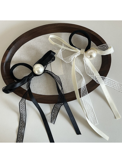 Gifty - Lace Bow Ribbon Hair Tie