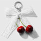 Keypus - Y2K Lace Bow Cherry Bag Charm Keychain