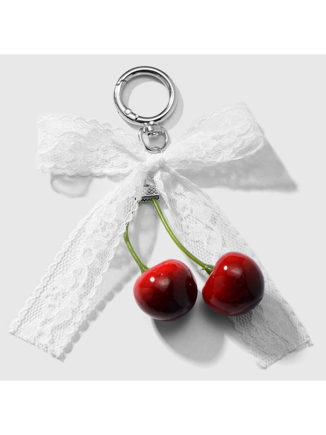 Keypus - Y2K Lace Bow Cherry Bag Charm Keychain