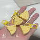 Keypus - Cute Cheese Shaped Bag Charm Alloy Keychain