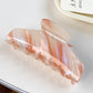 Beau - Patterned PVC Marbled Finish Claw Hair Clip