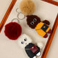 Keypus - PU Plush Cartoon Animal Pom Pom Keychain