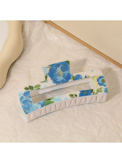 Beau - Square Openwork Floral Hair Claw Clip